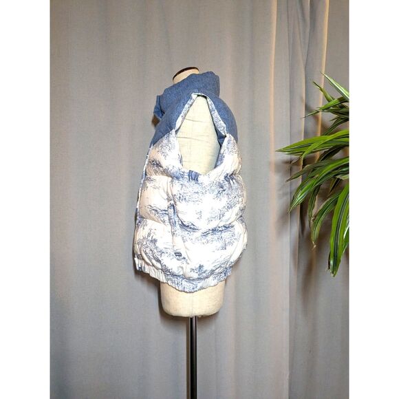 Levi's Puffer Vest Juno Western Blue Denim XL Women's - Picture 3 of 9